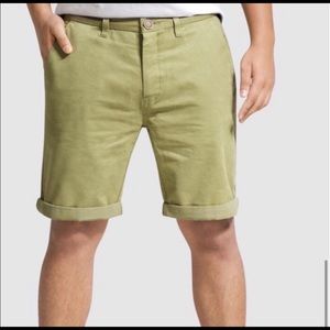 Men’s Green Khaki chino shorts